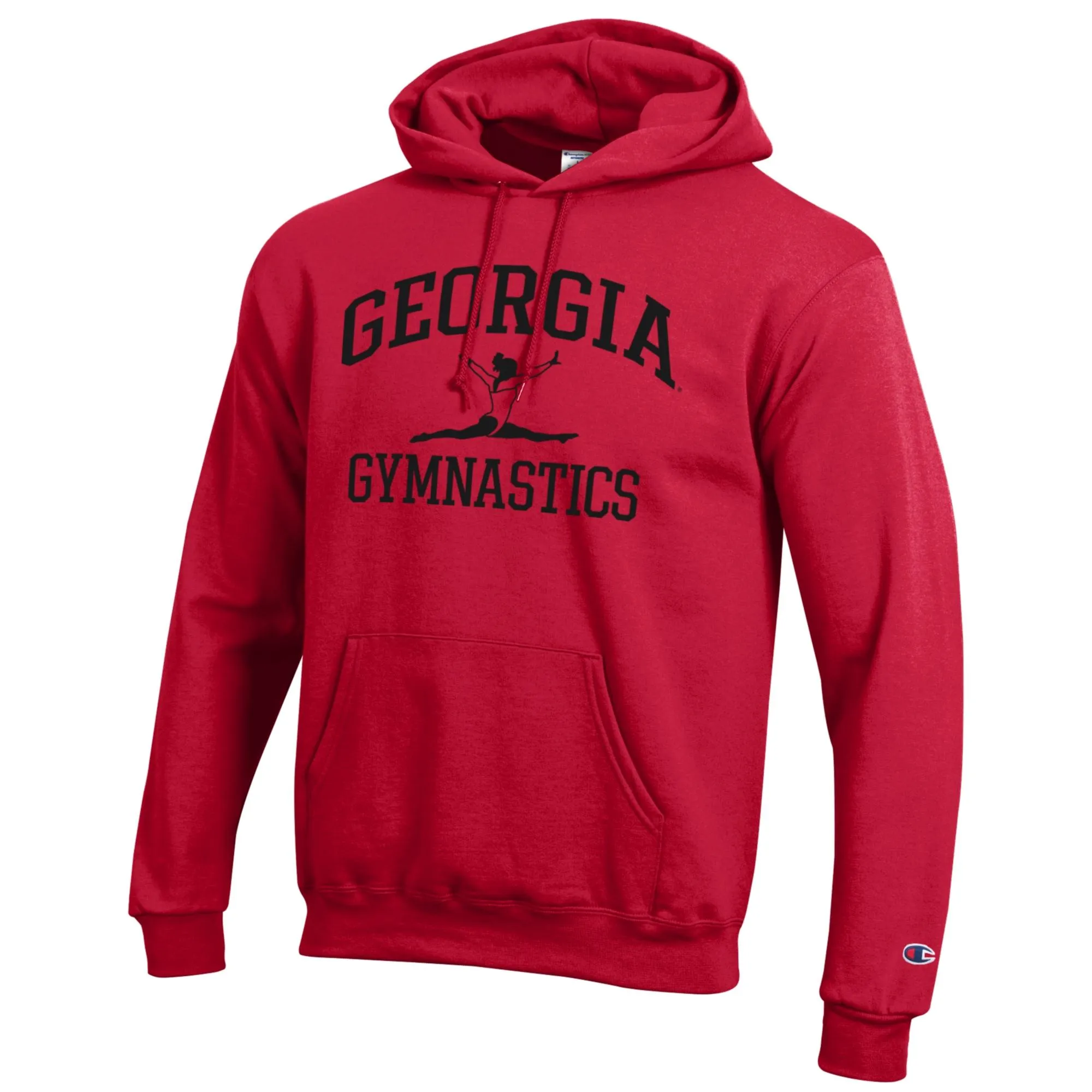 Men's Champion  Red Georgia Bulldogs Gymnastics Icon Powerblend Pullover Hoodie