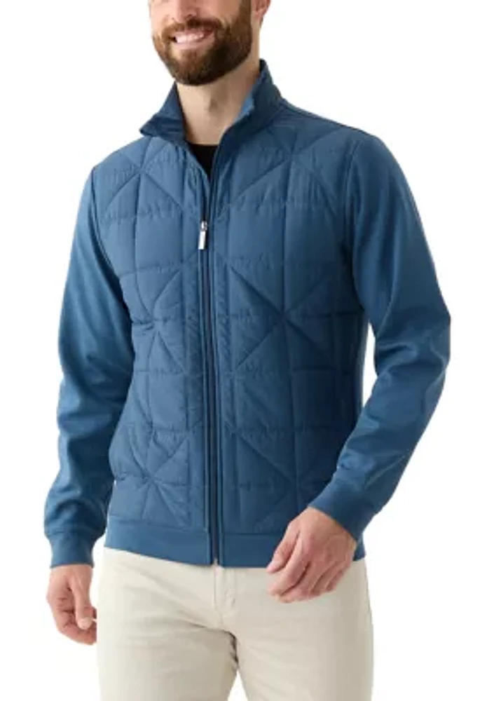 Men's Geo Quilted Bomber Jacket