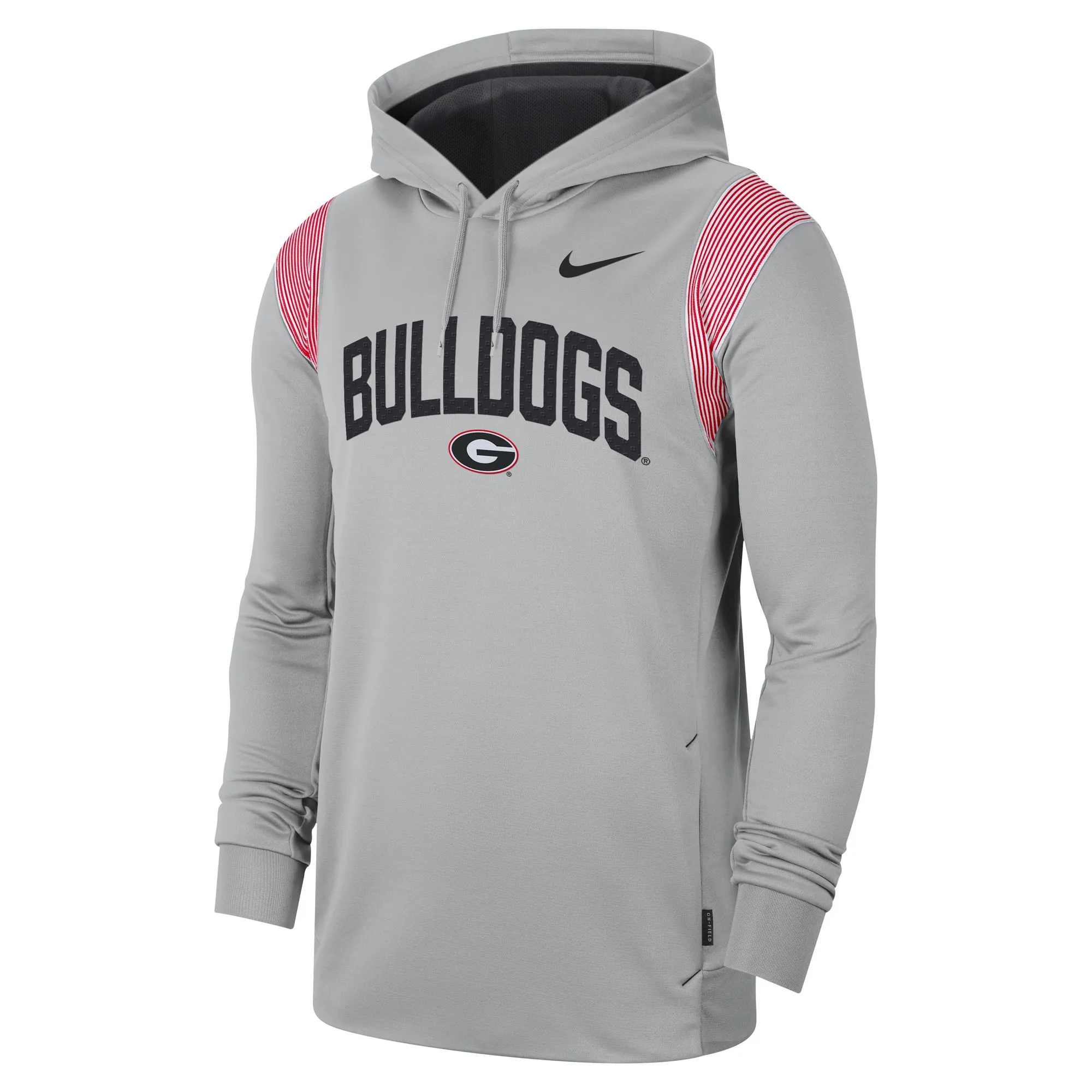 Men's Nike Gray Georgia Bulldogs 2022 Game Day Sideline Performance Pullover Hoodie