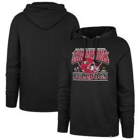 Men's '47 Black Georgia Bulldogs College Football Playoff 2022 National Champions Helmet Pullover Hoodie