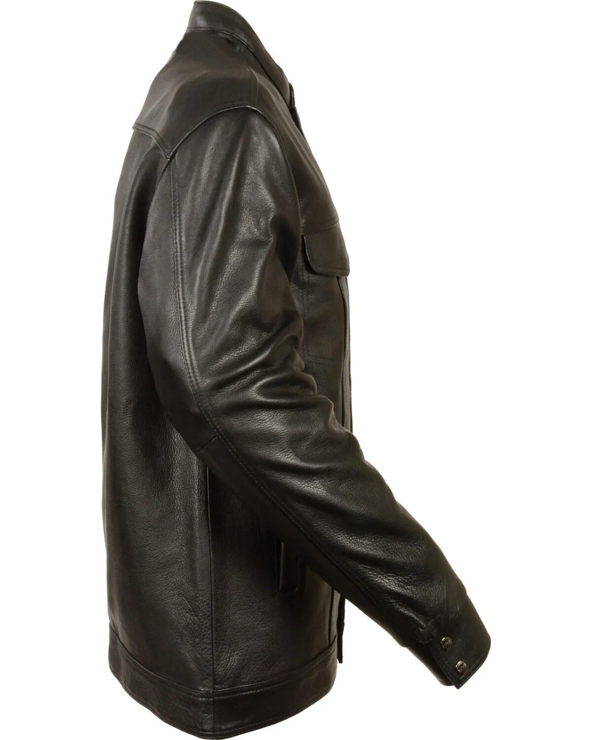 Milwaukee Leather Men's Black Club Style Shirt Jacket