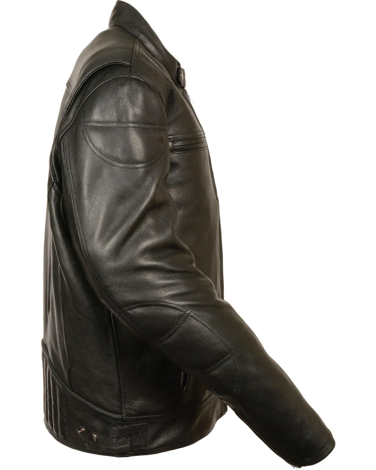 Milwaukee Leather Men's Black Longer Body Vented Jacket - Big 3X