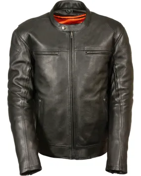 Milwaukee Leather Men's Black Longer Body Vented Jacket - Big 3X