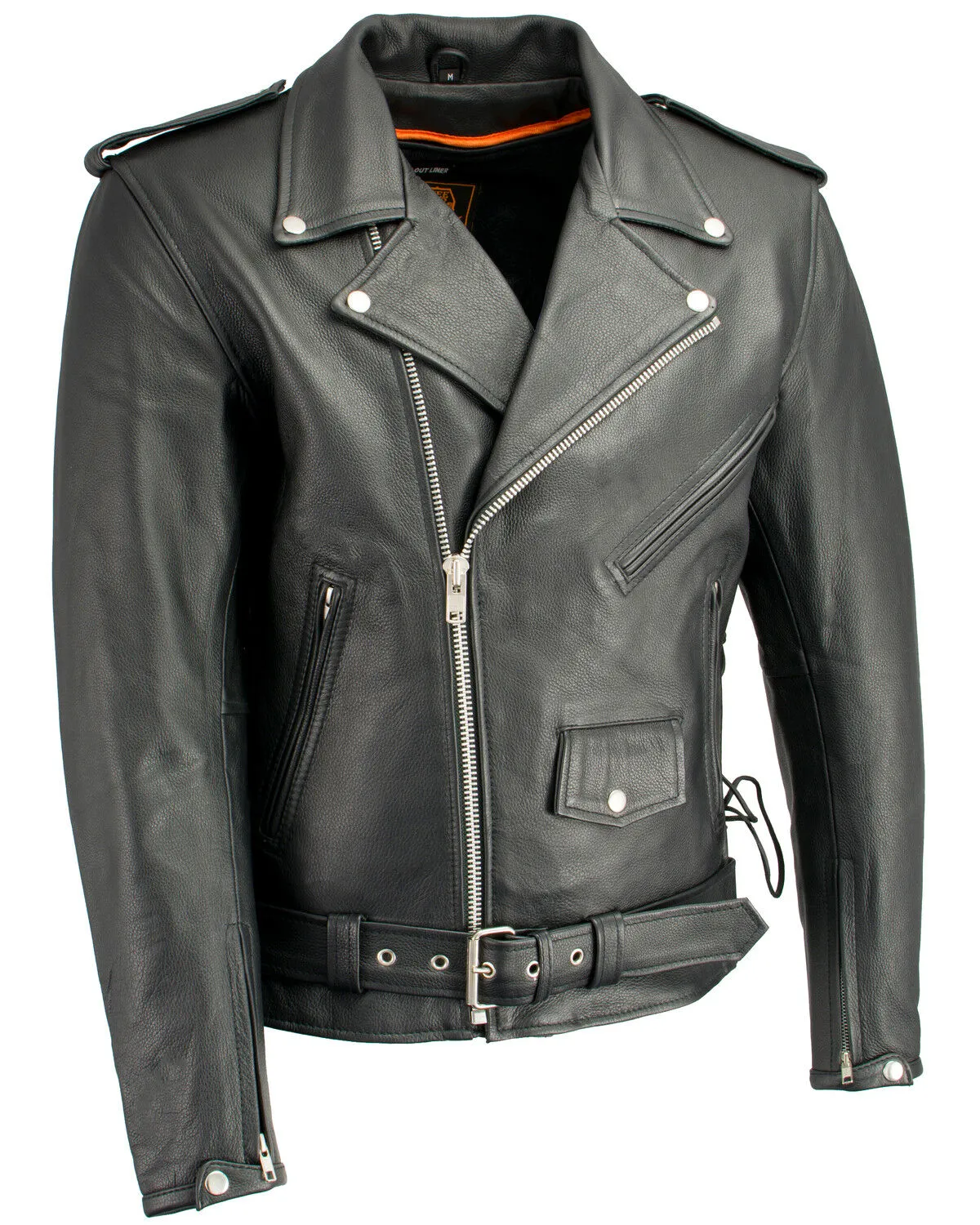 Milwaukee Leather Men's Classic Side Lace Concealed Carry Motorcycle Jacket