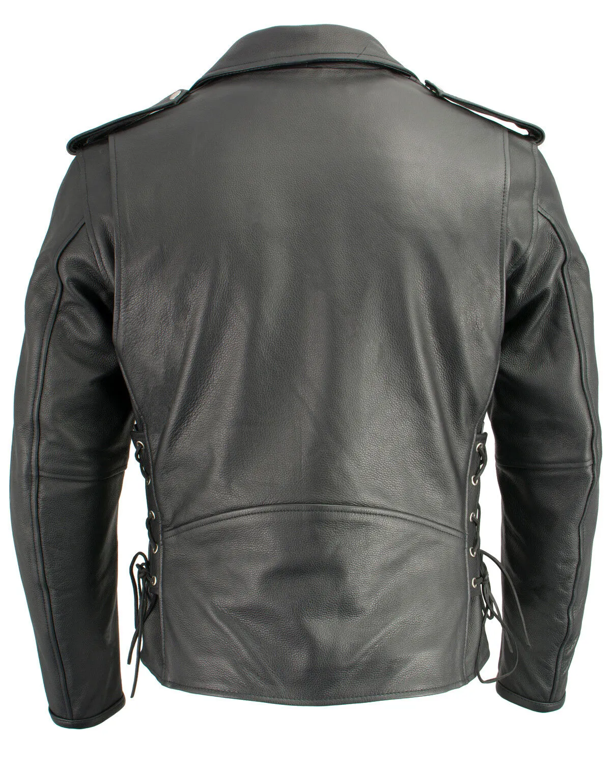 Milwaukee Leather Men's Classic Side Lace Concealed Carry Motorcycle Jacket