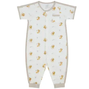 Nest Designs Baby Bamboo Pima Short Sleeve Romper - The Lion and The Mouse