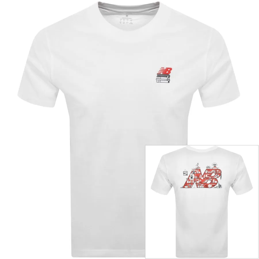 New Balance Bookshelf Logo T Shirt White