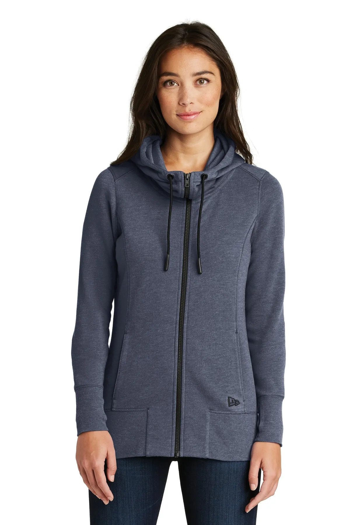 New Era  Ladies Tri-Blend Fleece Full-Zip Hoodie. LNEA511