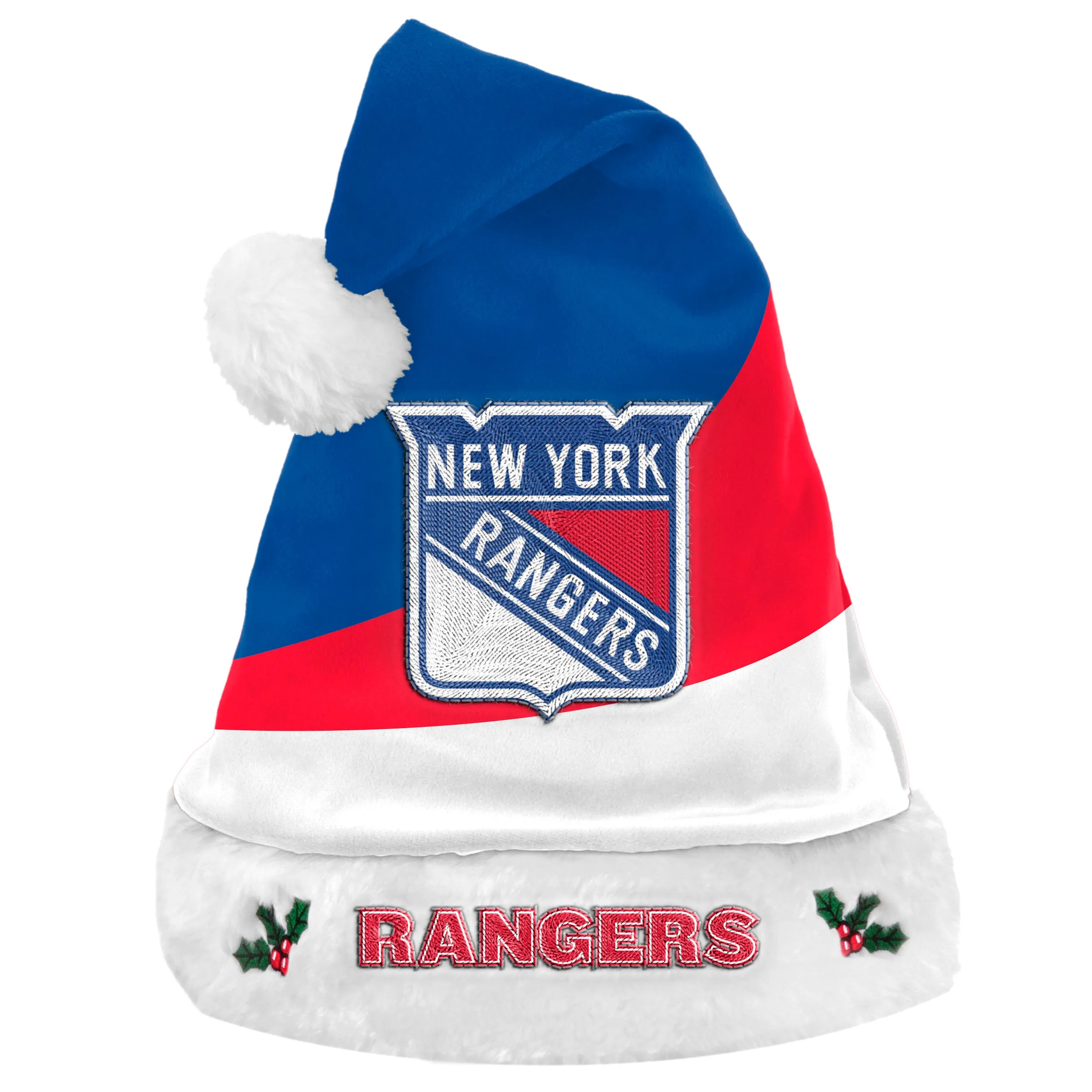 New York Rangers Colorblock Santa Hat