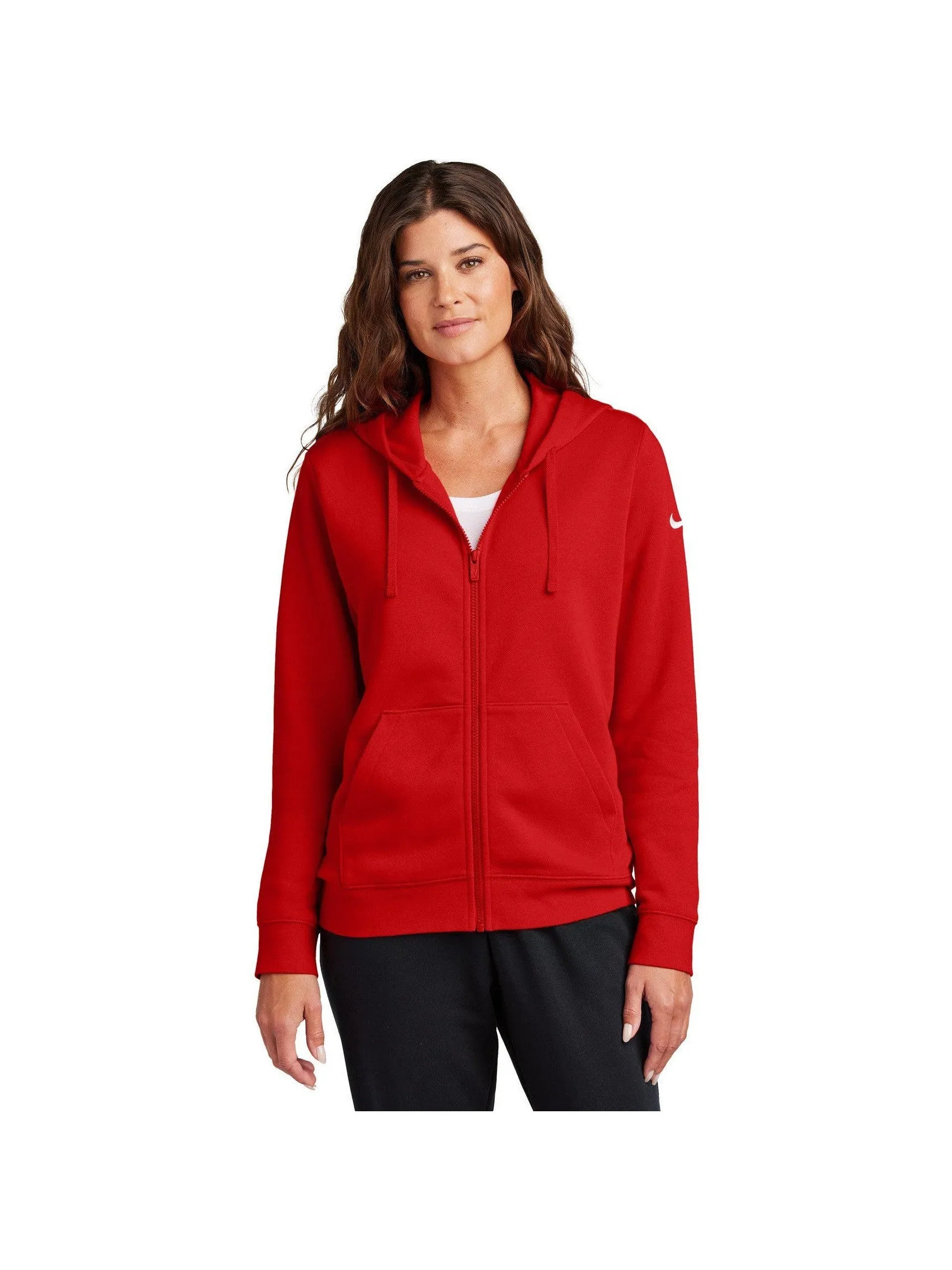 Nike Ladies Club Fleece Sleeve Swoosh Full-Zip Hoodie