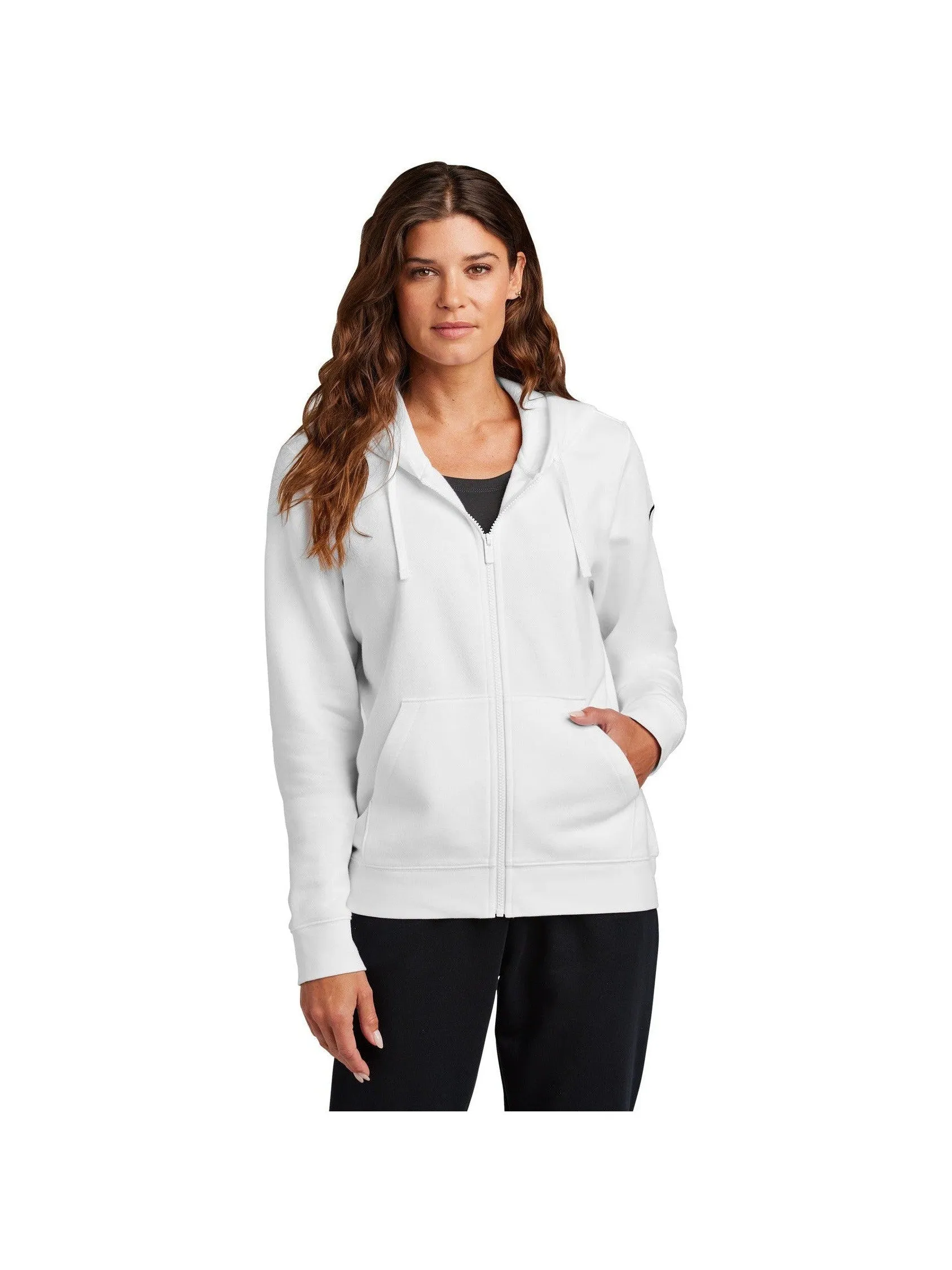 Nike Ladies Club Fleece Sleeve Swoosh Full-Zip Hoodie