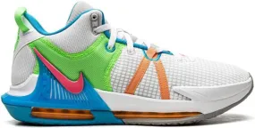 Nike Lebron Witness VII Grey Fog Cobblestone Laser Blue Hyper Pink sneakers