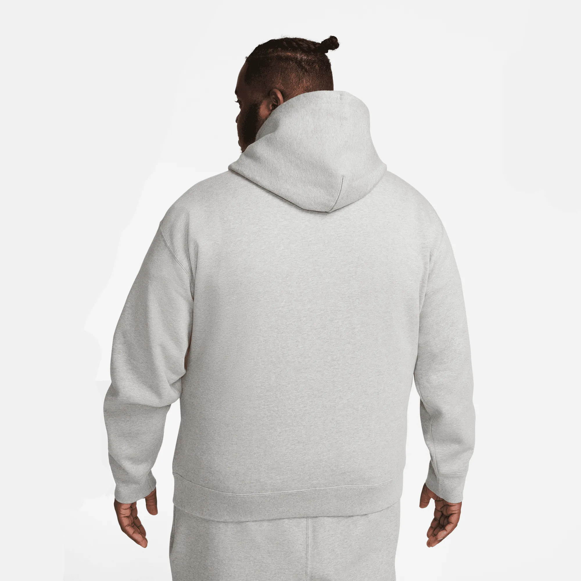 Nike Solo Swoosh Grey Fleece Pullover Hoodie