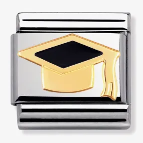 Nomination Yellow Gold Graduation Hat Charm