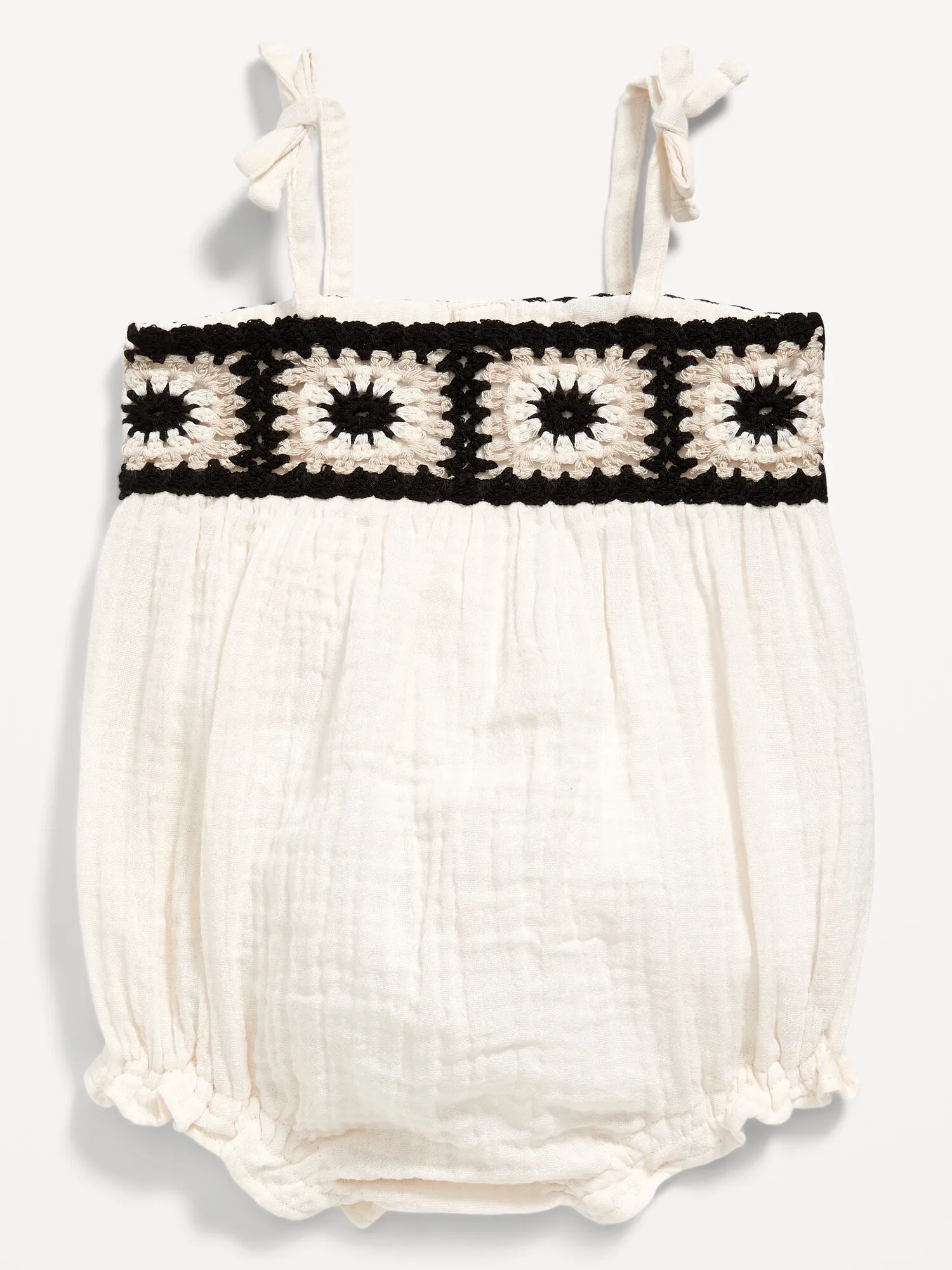 Old Navy Sleeveless Crochet-Trim One-Piece Romper for Baby