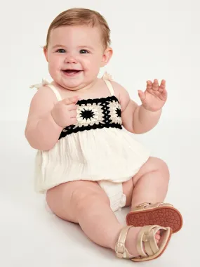 Old Navy Sleeveless Crochet-Trim One-Piece Romper for Baby