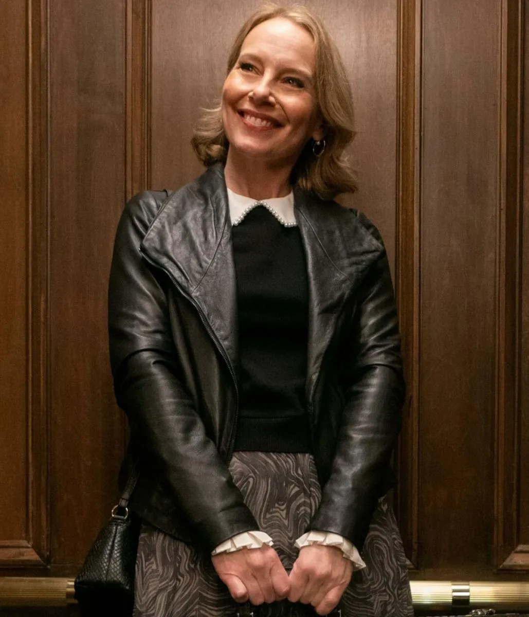 Only Murders in the Building Amy Ryan Black Leather Jacket