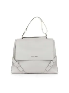 Orciani Sveva Sense Medium Gray Leather Bag