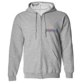 Our Cartoon President Logo Fleece Zip-Up Hooded Sweatshirt