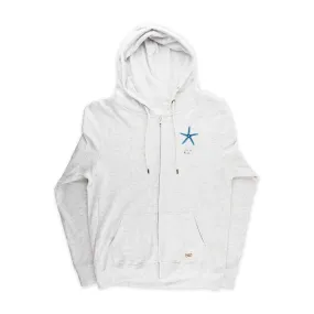 Pacific Creations Women's Starfish Full-Zip Hoodie- Light Gray