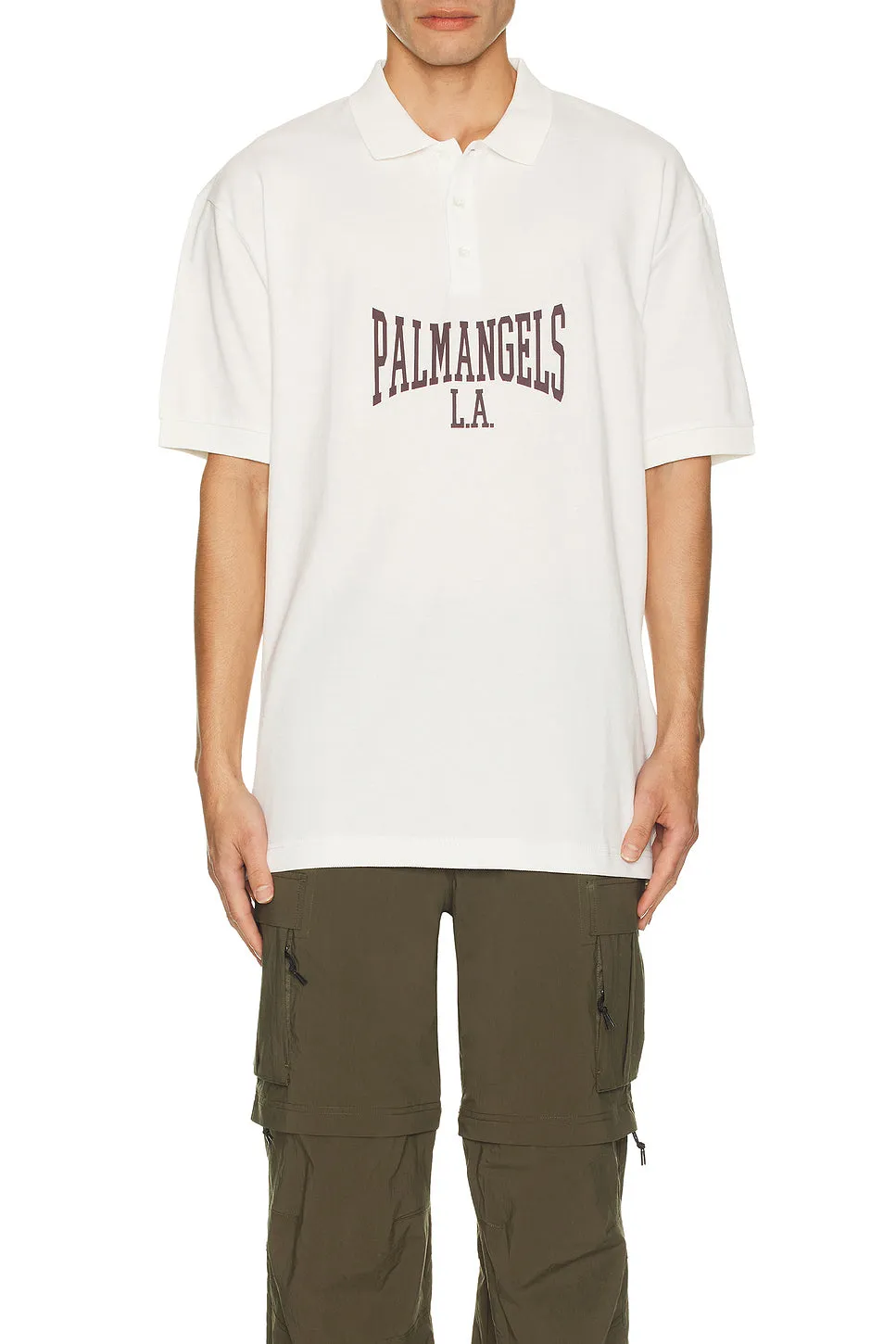 Palm Angels College Polo Short Sleeve