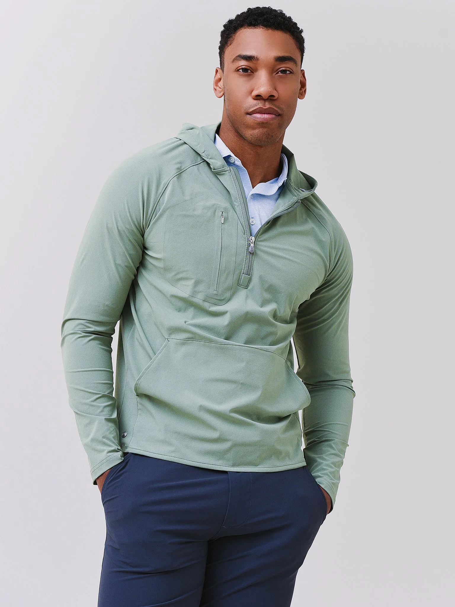     PETER MILLAR  Crown Crafted Men's Flex Adapt Half-Zip Hoodie    