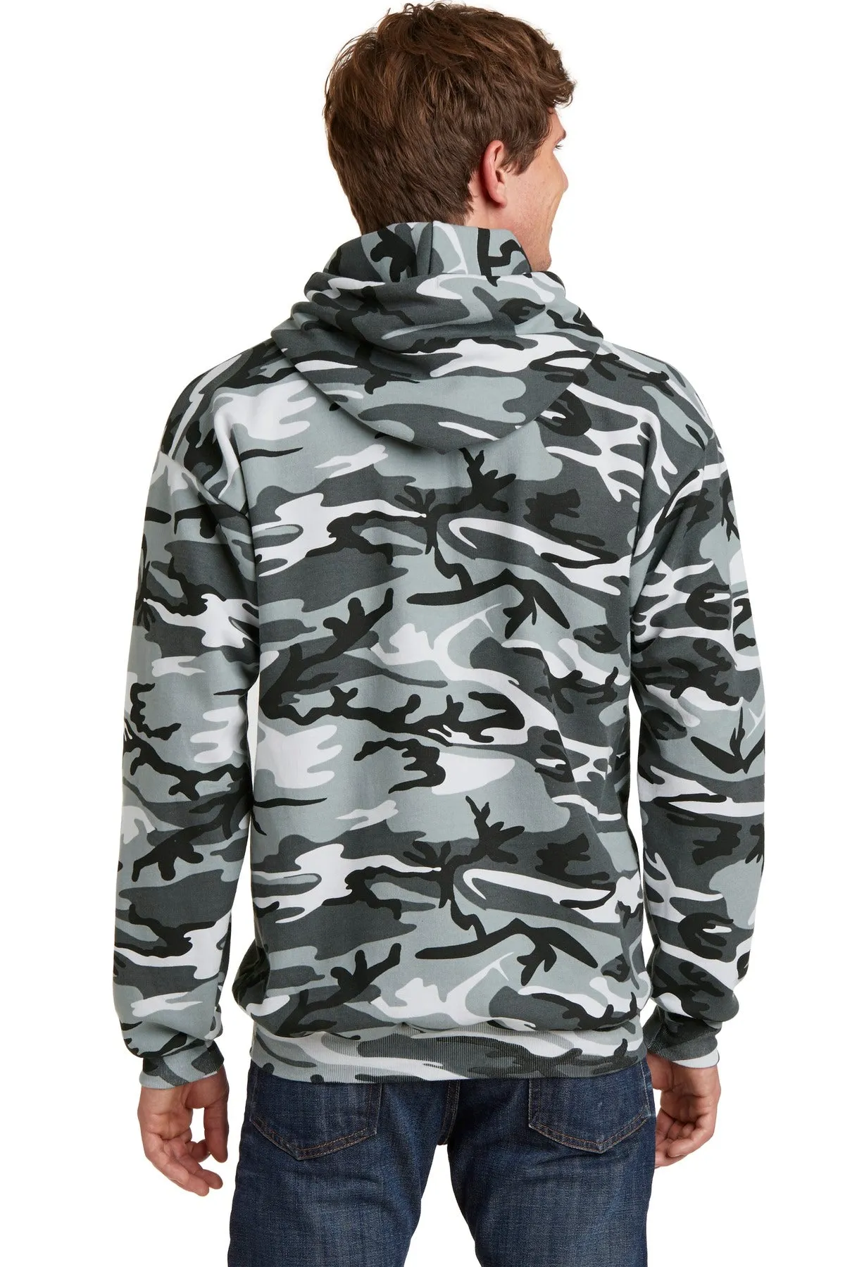 Port & Company Men's Core Fleece Camo Pullover Hooded Sweatshirt. PC78HC