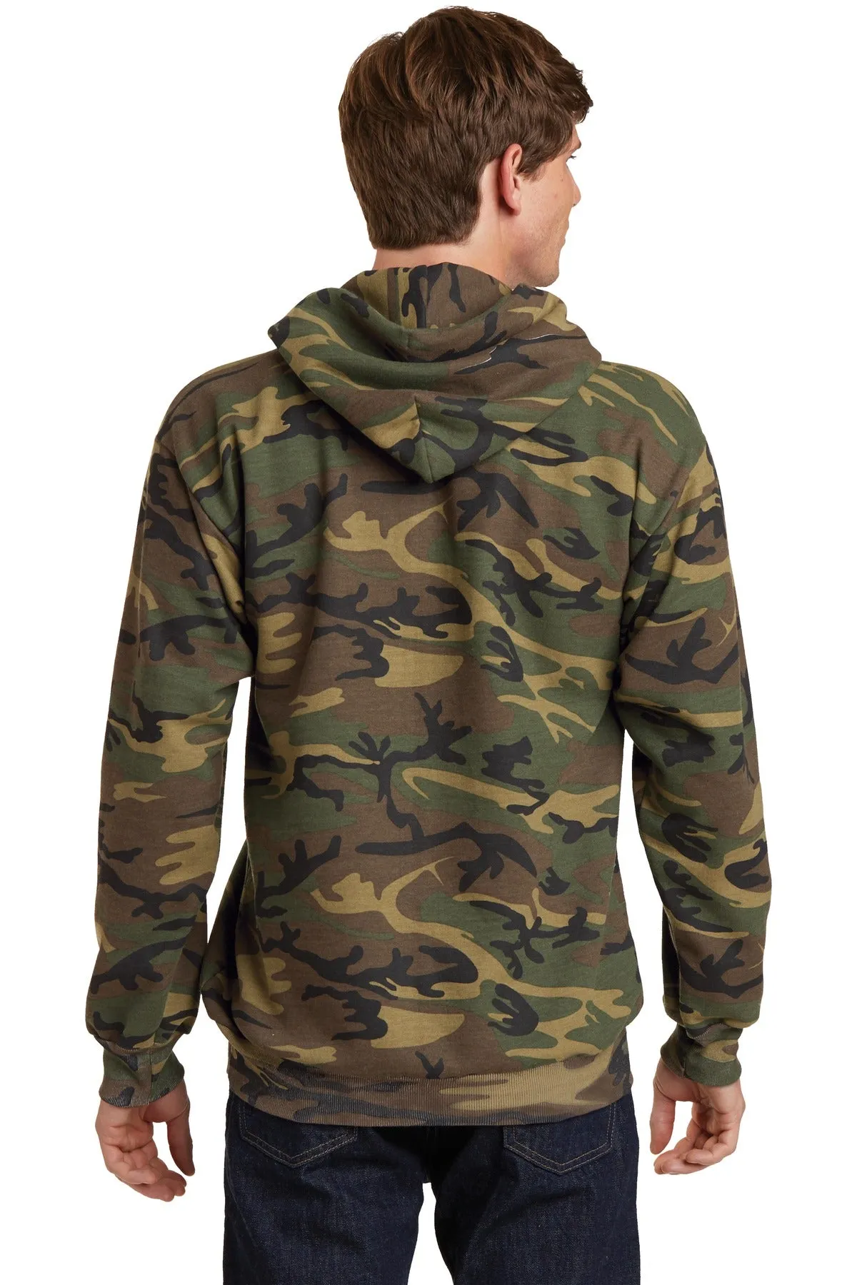 Port & Company Men's Core Fleece Camo Pullover Hooded Sweatshirt. PC78HC