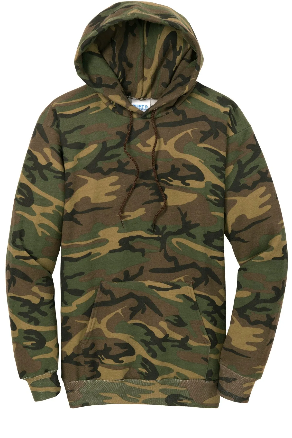 Port & Company Men's Core Fleece Camo Pullover Hooded Sweatshirt. PC78HC