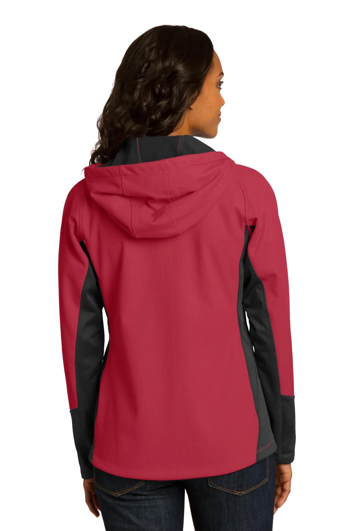 Port Authority L319    Ladies Vertical Hooded Soft Shell Jacket SKU: L319