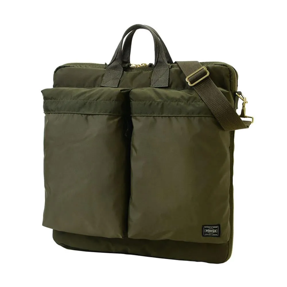 porter by yoshida force series 2way helmet bag (olive)