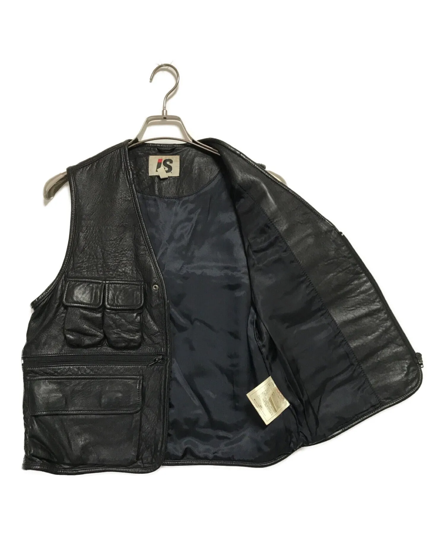 [Pre-owned] I.S. Vintage leather fishing vest RQ33069 ISSEY MIYAKE