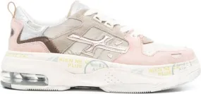 Premiata Drake logo-patch sneakers Pink