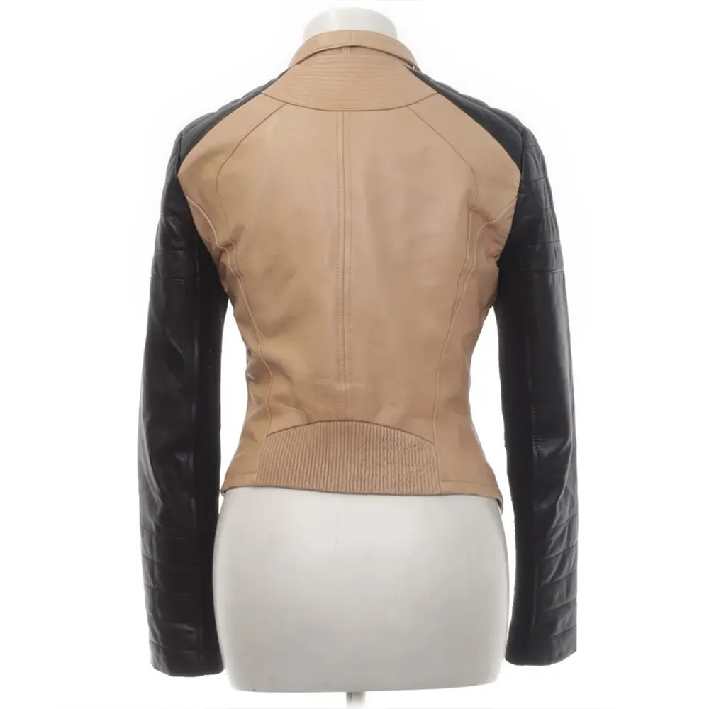 Pretty Little Liars S04 Ashley Benson Two Tone Leather Jacket