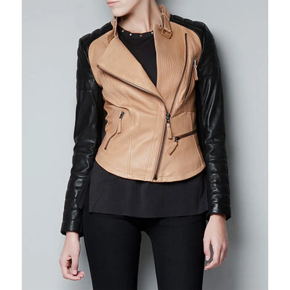 Pretty Little Liars S04 Ashley Benson Two Tone Leather Jacket