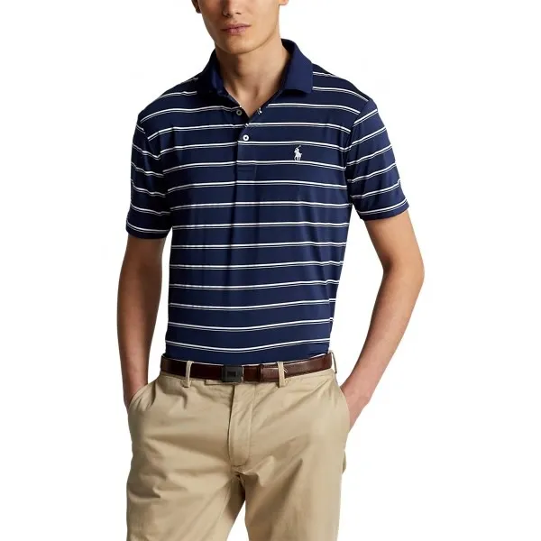 PRL Recycled Airflow Stripe Polo Shirt