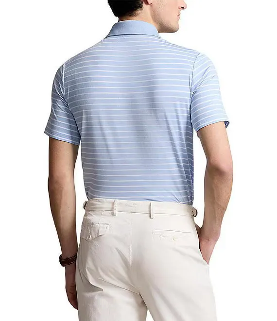 PRL Recycled Airflow Stripe Polo Shirt