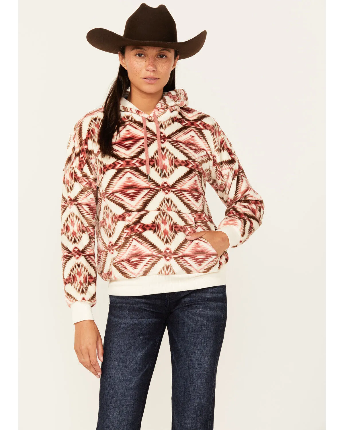 Product Name:  Shyanne Women's Southwestern Print Micro Fleece Hoodie