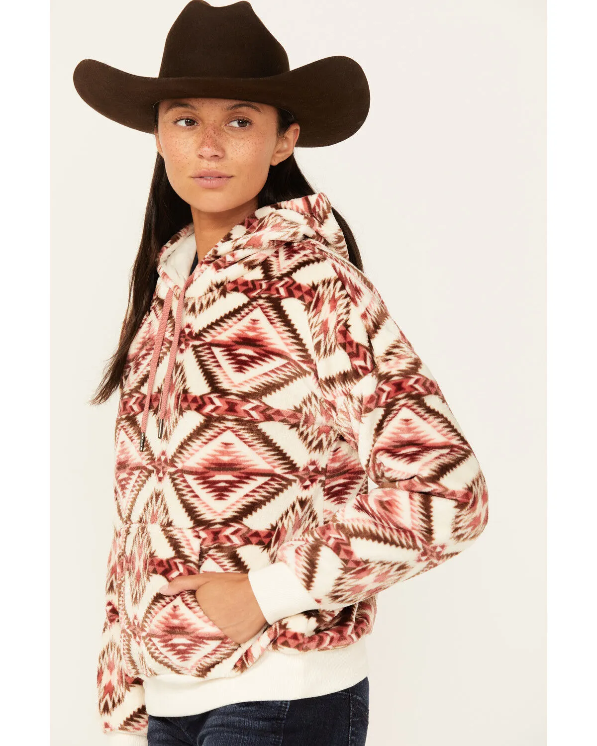 Product Name:  Shyanne Women's Southwestern Print Micro Fleece Hoodie