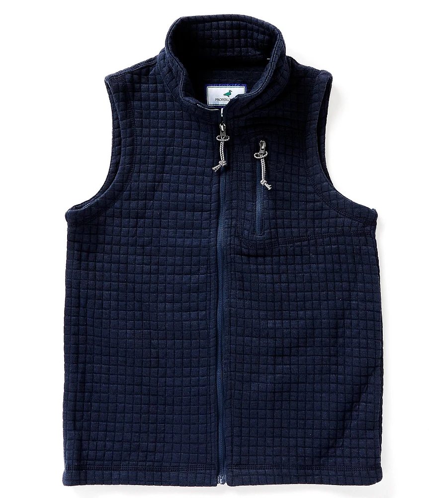 Properly Tied Big Boys 8-16 Delta Grid Fleece Vest