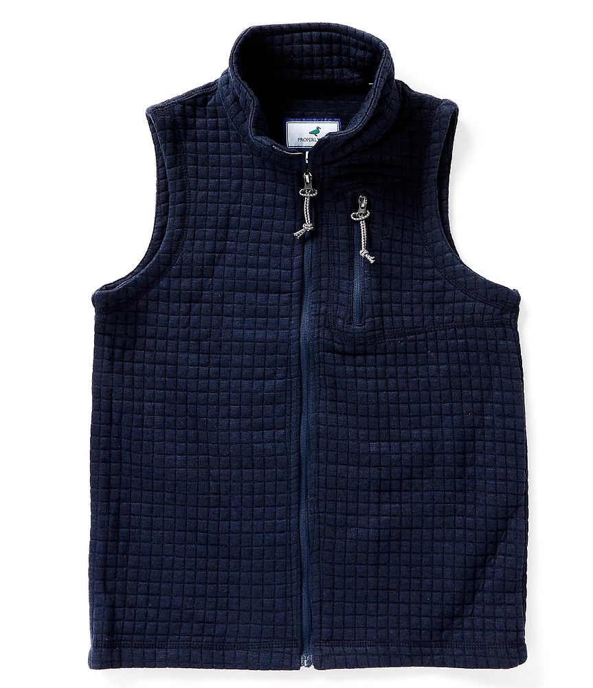 Properly Tied Little Boys 2T-7 Delta Grid Fleece Vest