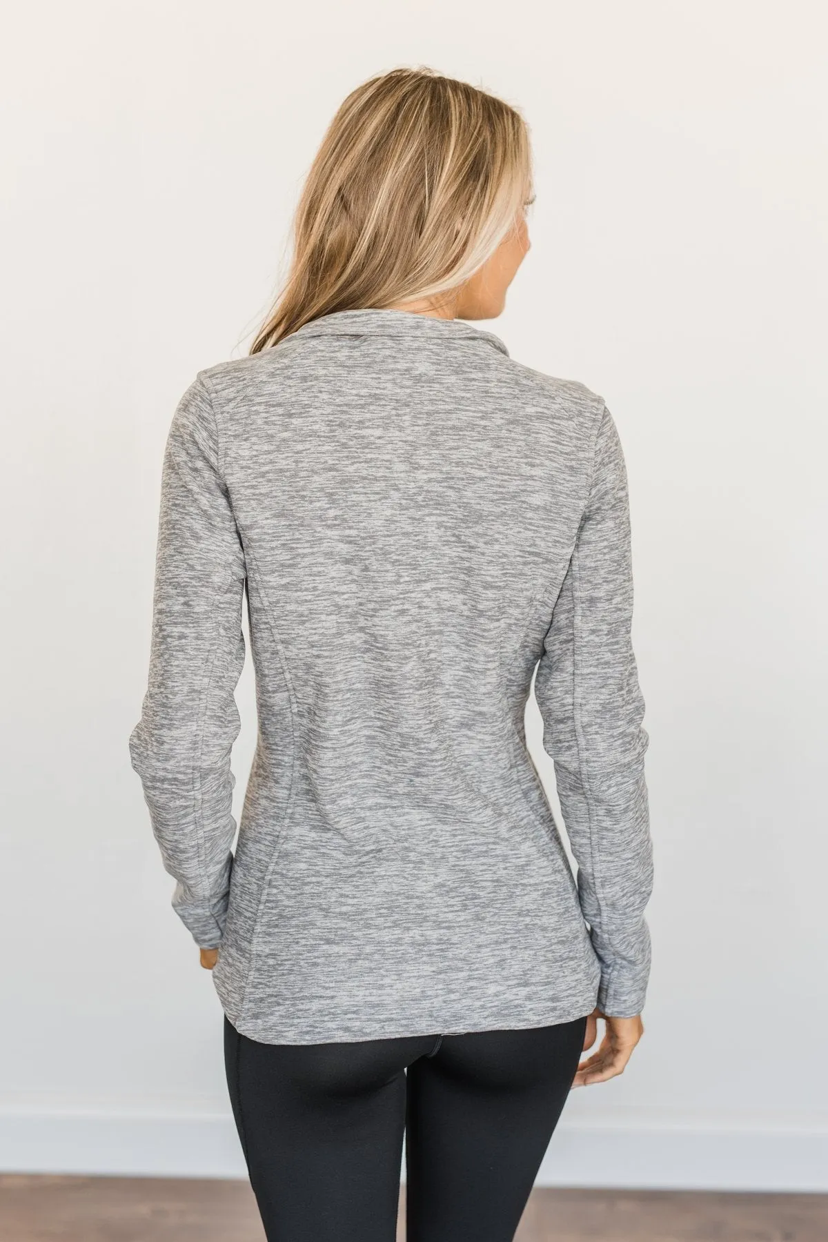 Pulse Exclusive Zip Up Athleisure Jacket- Grey