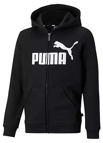 Puma Kids Essentials Logo Full Zip Hoodie | Grattan