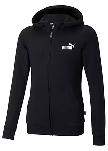 Puma Kids Essentials Small Logo Print Zip Through Hoodie | Grattan