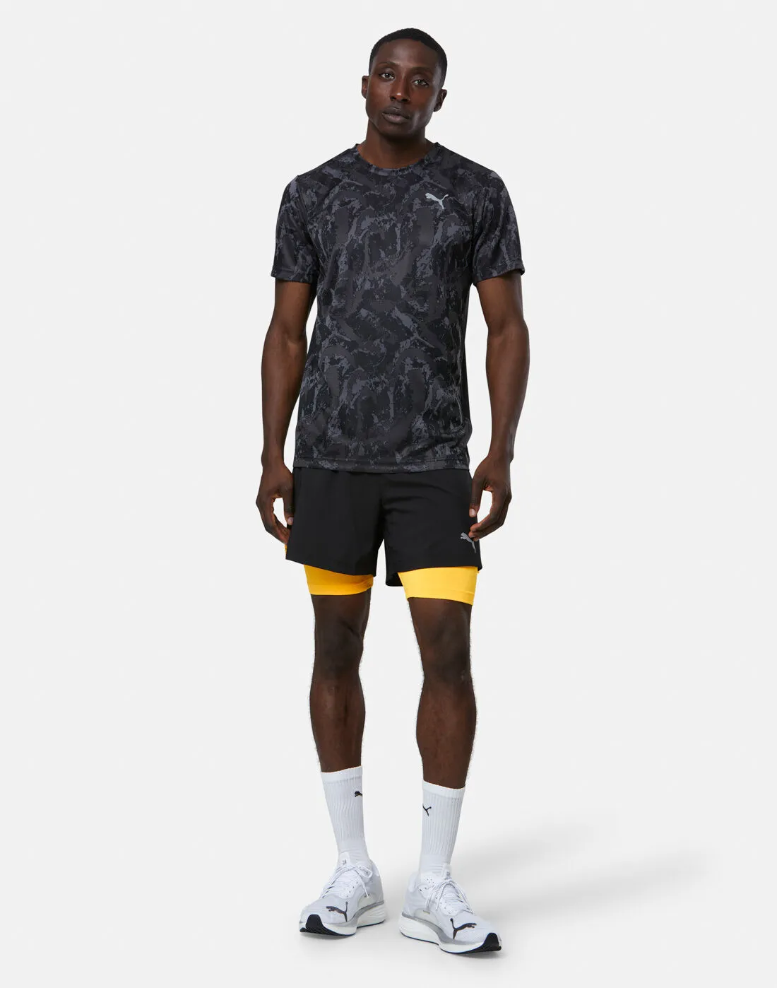 Puma Mens Camo Speed Bright T-Shirt