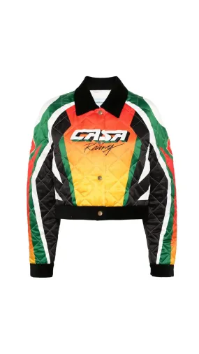 Quilted Cropped Jacket in Casa Moto Sport - Multicolor