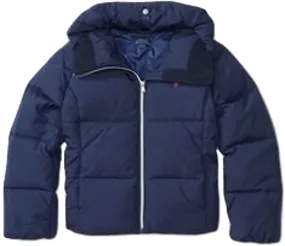 Ralph Lauren Girls' Insulated Hooded Jacket, Medium (8-10) Navy