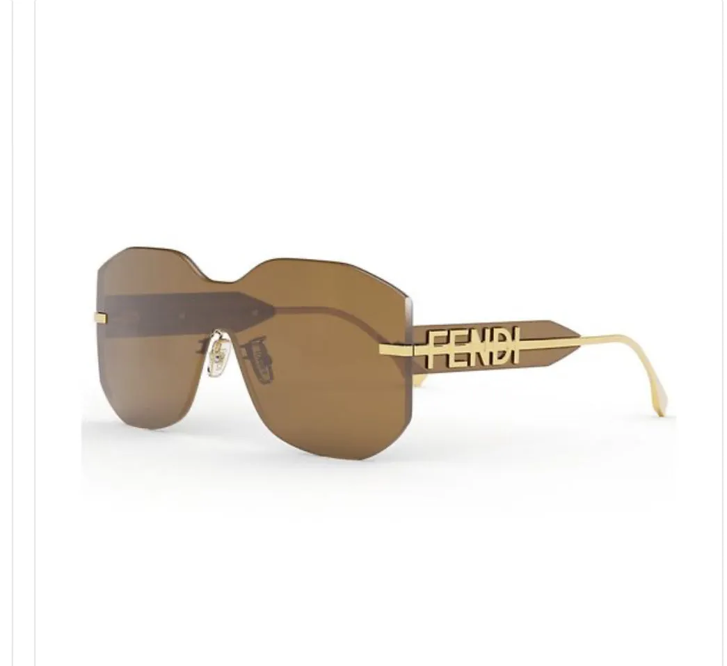 Rectangular Fendigraphy shield sunglasses