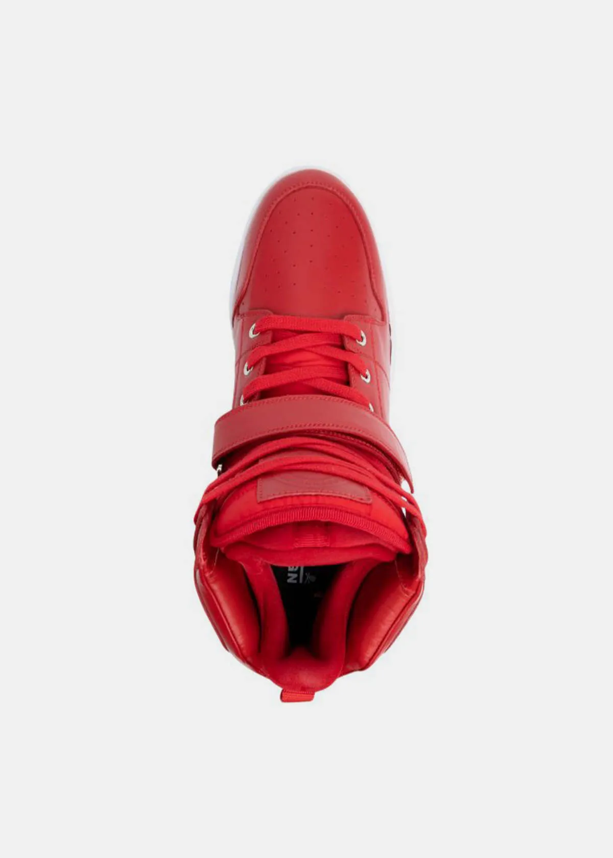 Red Skull Print Leather Sneakers - Red