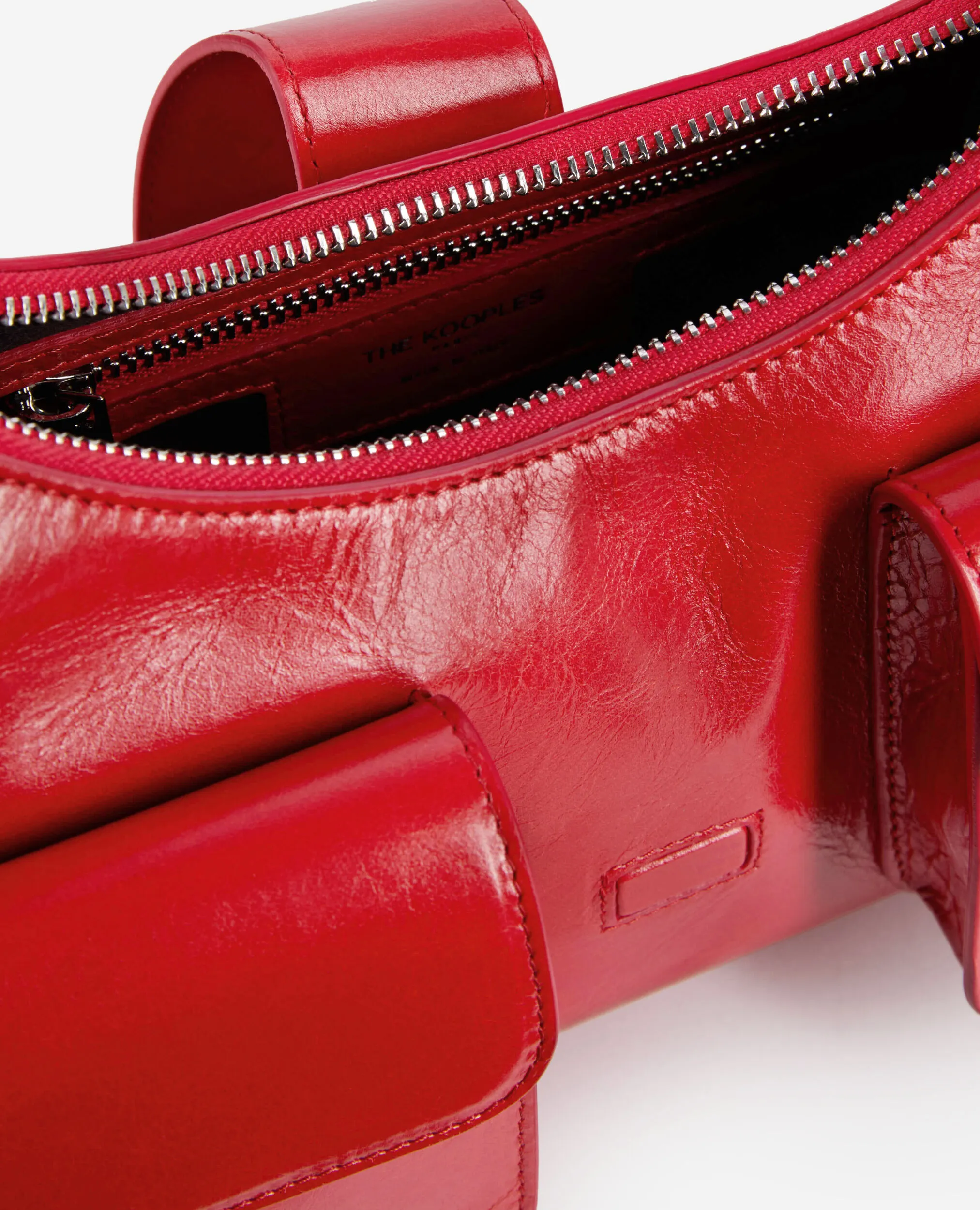 Red vintage treatment leather Amelia bag